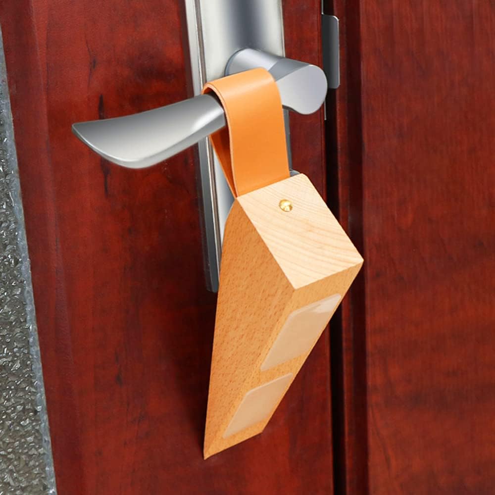 Tope de puerta de madera, cuña antideslizante de madera maciza, cuñas de tope de puerta resistentes y duraderas, ajuste para costura inferior de