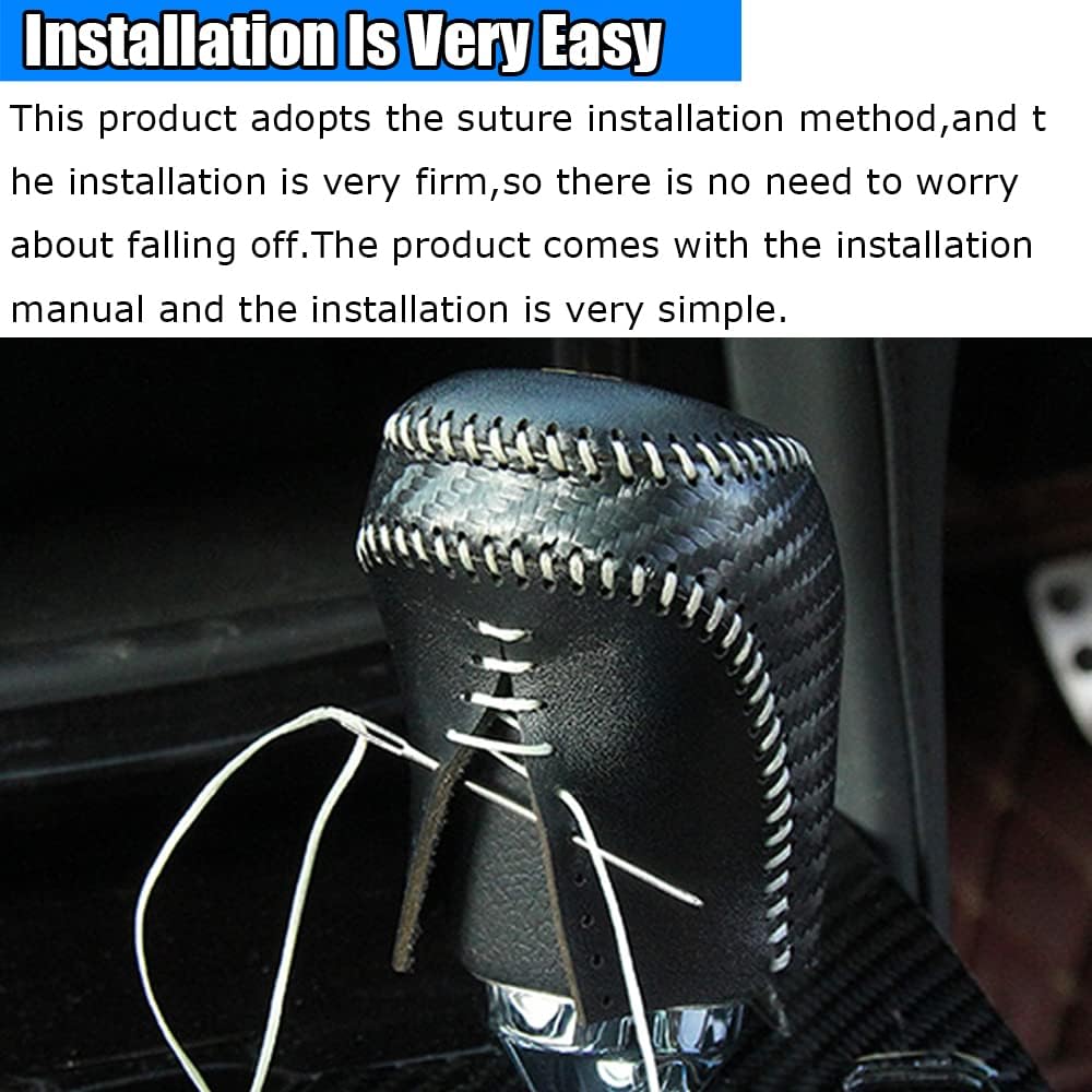 Kakash Accesorios interiores personalizados para Infiniti Q50 2018 2019 2020 2021 2022 2023 Q60 QX80, cubierta de cuero para palanca de cambios
