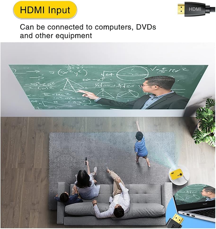Mini proyector, proyector portátil para dibujos animados, proyector de películas, regalo para niños, proyector de video LED Pico para cine en casa,