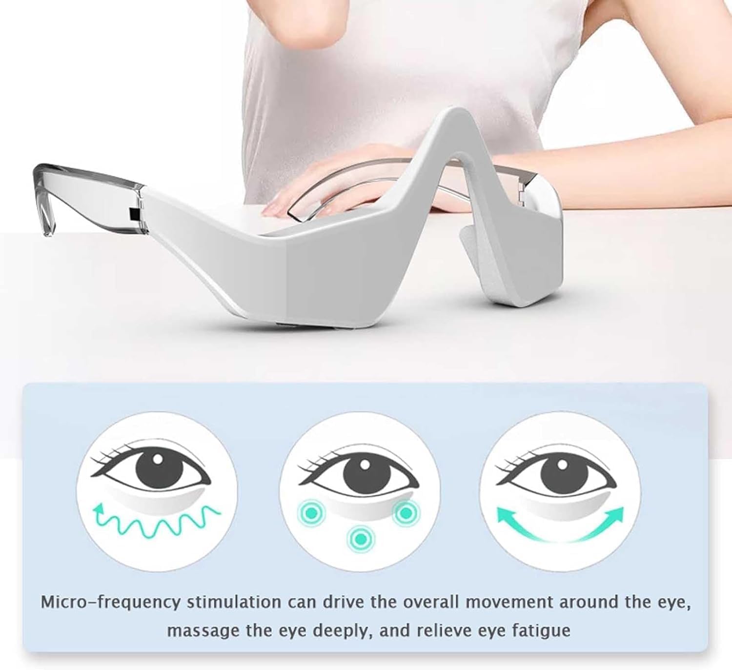 Romuv Eyecare Pro, Unwind Eye Beauty Pro, dispositivo de cuidado de ojos de tono firme, masajeador de belleza ocular 3D con vibración, relaja la