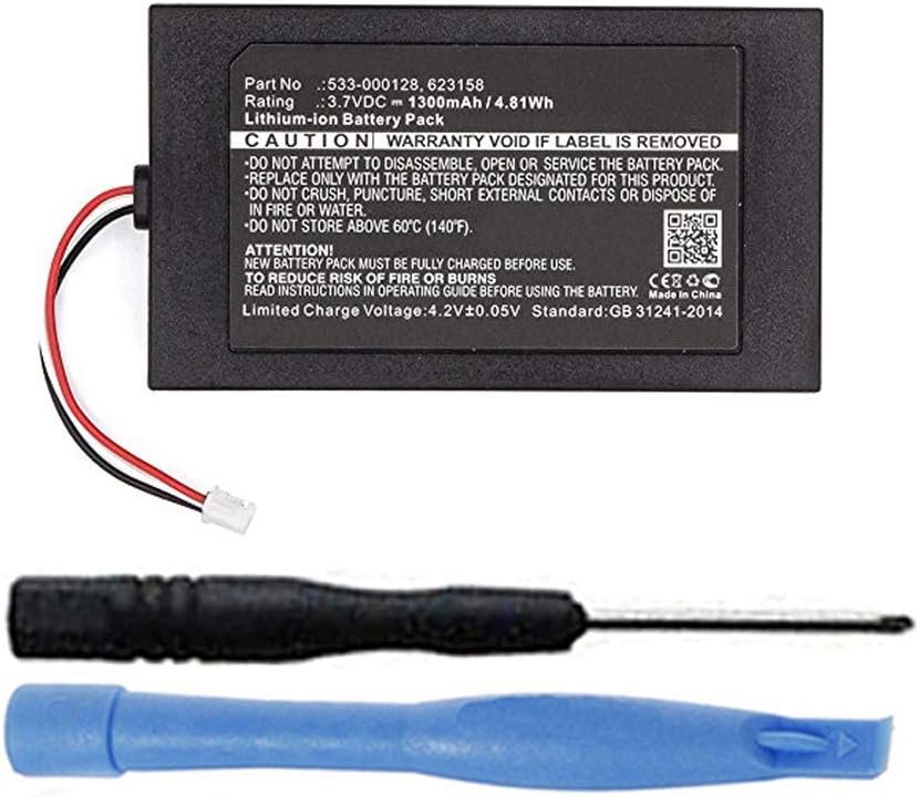 Batería de repuesto de 1300mAh 533-000128, 623158 compatible con controles remotos Logitech Harmony 950 (915-000260) y Harmony Elite (915-000256,