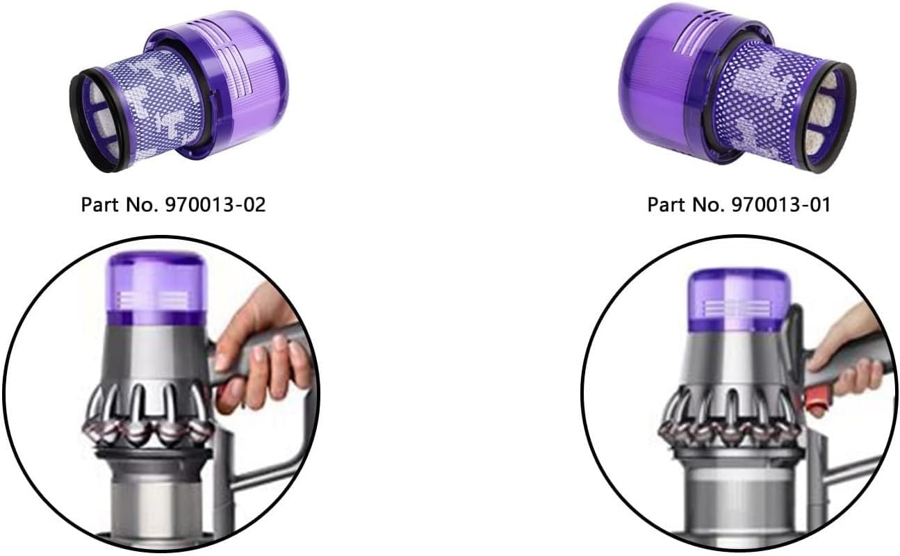 BeNtli Piezas de repuesto para aspiradora, filtro de poste Hepa, filtros de vacío, número de pieza 970013-02, compatible con Dyson V11 Torque Drive