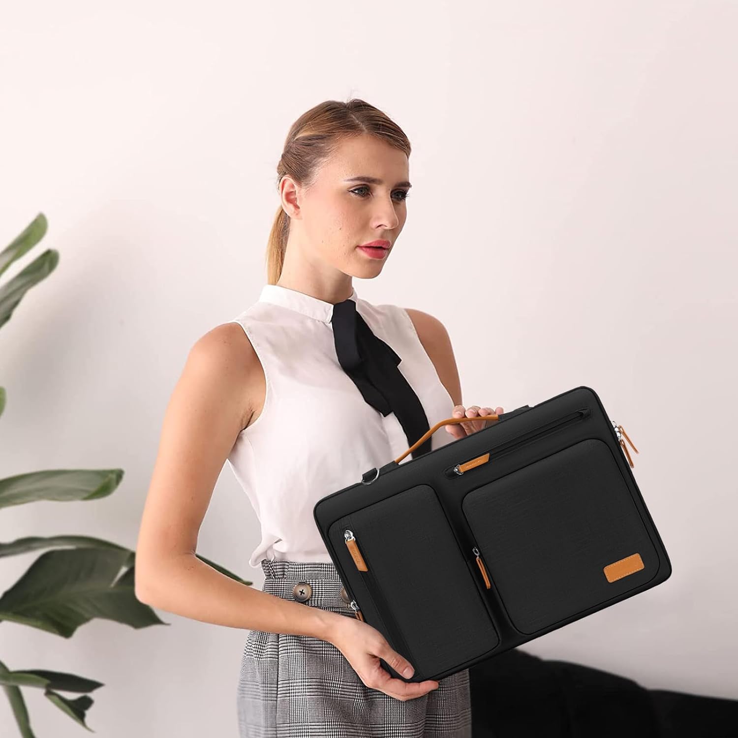 MOSISO Bolsa de hombro protectora 360 para laptop, bolsa de computadora de 15 a 15.6 pulgadas compatible con MacBook Pro 16, HP, Dell, Lenovo, Asus,