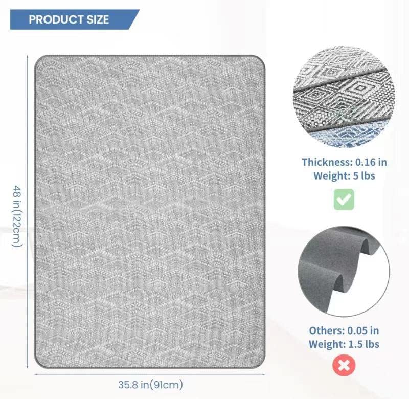 Tapete para silla para suelo de madera dura y azulejos, 36 x 48 pulgadas, tapete resistente para silla de oficina para sillas rodantes, fácil