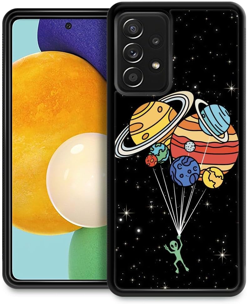Funda compatible con Samsung Galaxy A53 5G, sistema solar de globo alienígena, diseño de patrón increíble, a prueba de golpes, antiarañazos, carcasa