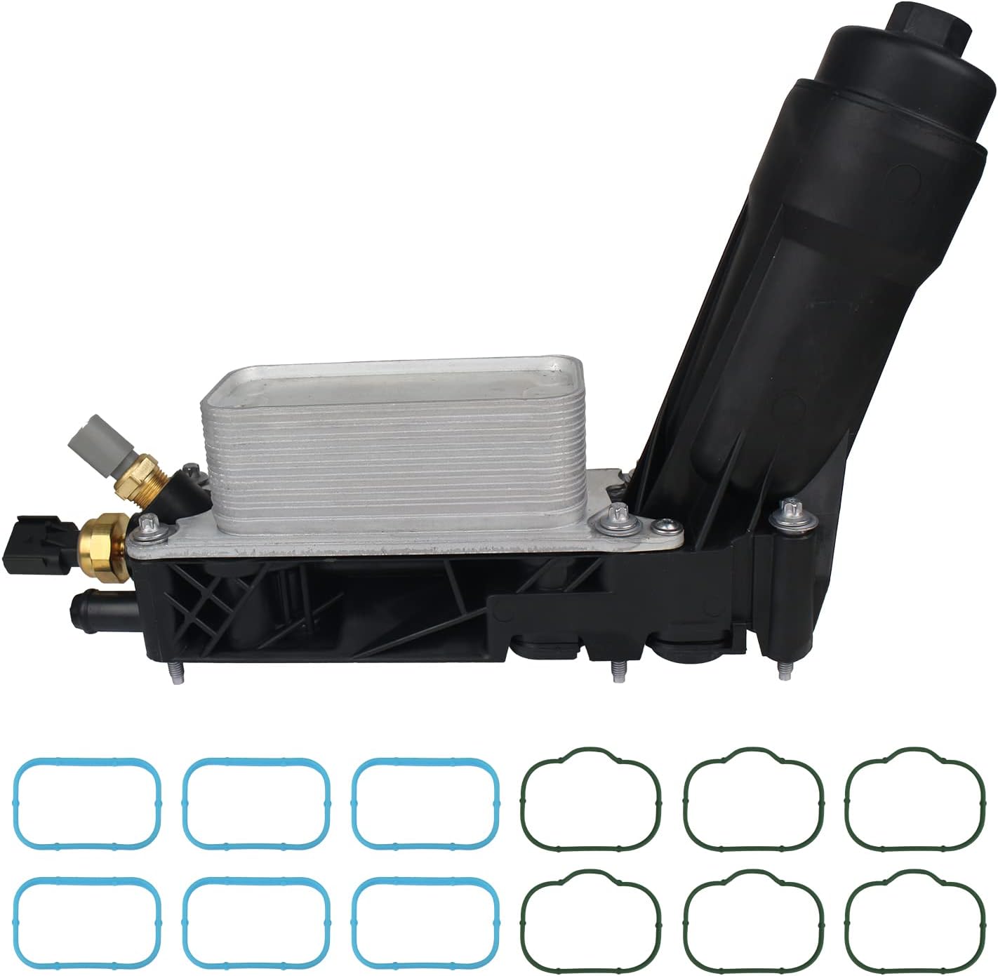 Autoround 5184294AE – Enfriador de aceite de motor con carcasa de filtro de aceite para Jeep WranglerGrand Cherokee, Ram 1500, Dodge