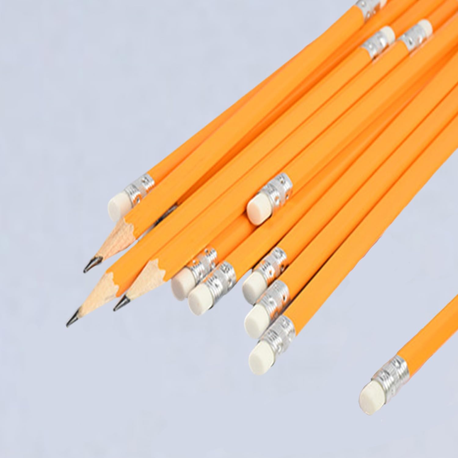 HB Pencils – Juego de 10 lápices de madera sin afilar #2 para niños, profesores, suministros escolares y de oficina