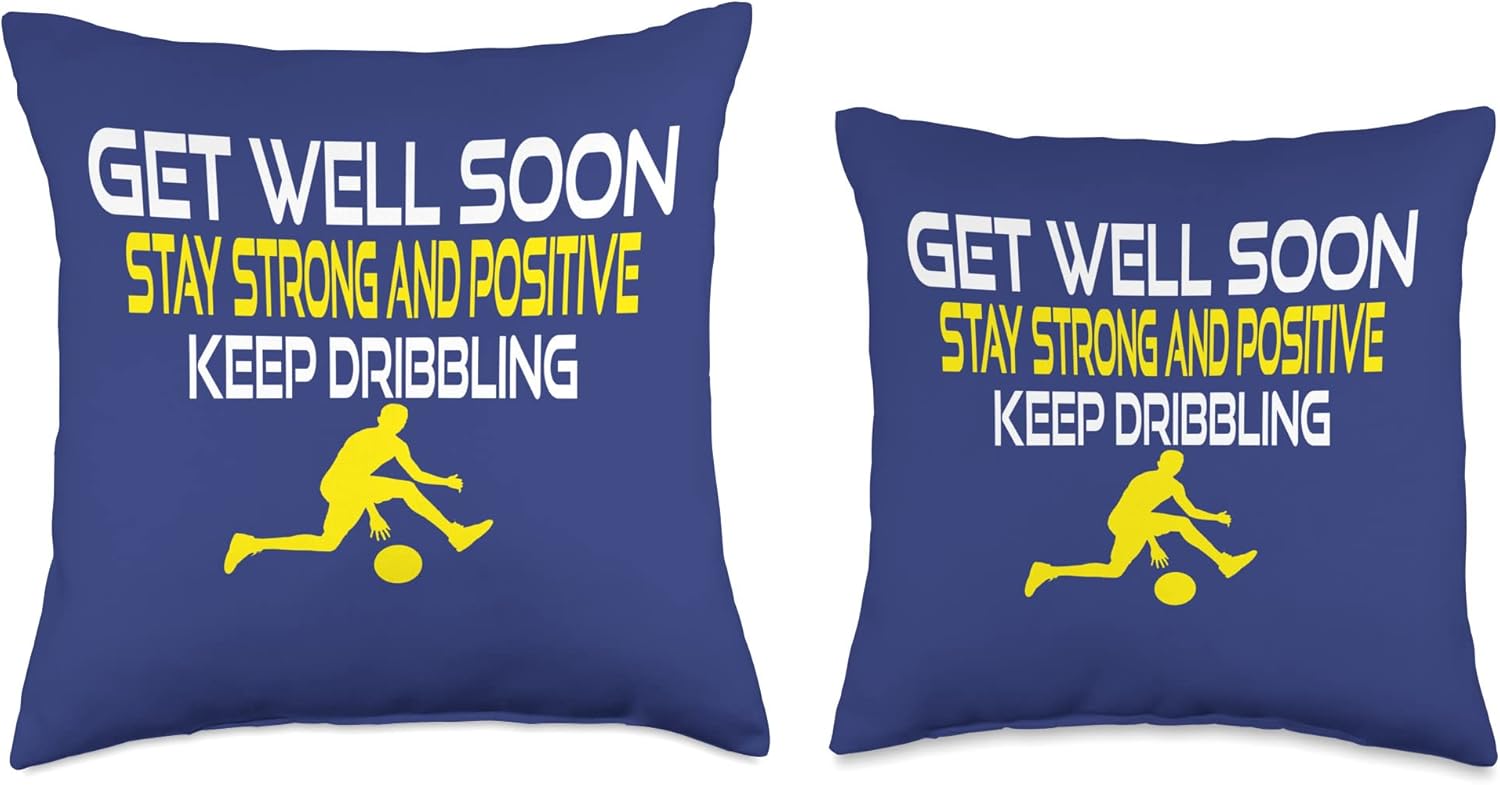 DesignsByKelley Best Wishes Fast Recovery Gifts Get Well Soon – Almohada de baloncesto para niños, niñas, adolescentes, atletas, 15.7 x 15.7in,