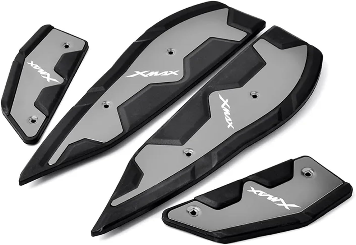 Motorcycle Footrest Foot Pads Pedal Plate Pedals Compatible With X-MAX 125 250 300 400 XMAX125 XMAX250 XMAX300 2017-2023 XMAX400 (Color  Dark Grey)