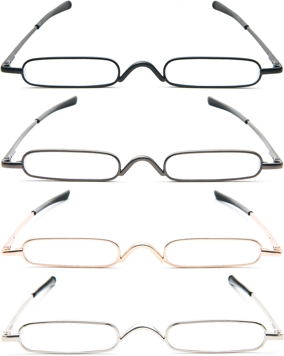 DXYXYO Mini lentes de lectura para mujeres y hombres, compactos, pequeños, de bolsillo, con estuche portátil