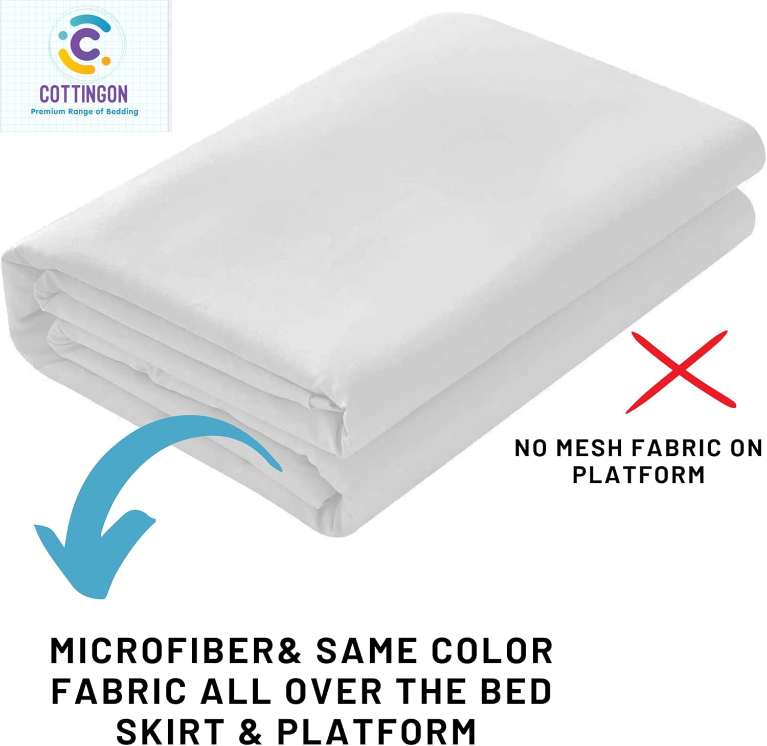 Falda de cama plisada con esquinas divididas, volantes plisados, caída a medida de 18 pulgadas, ajuste fácil, 100% microfibra suave, brillante y