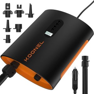 Bomba de aire de alta presión de 20 PSI, bomba inteligente de tabla de paleta de inflado de doble etapa, función de apagado automático, bomba Bomba de aire de alta presión de 20 PSI, bomba inteligente de tabla de paleta de inflado de doble etapa, función de apagado automático, bomba