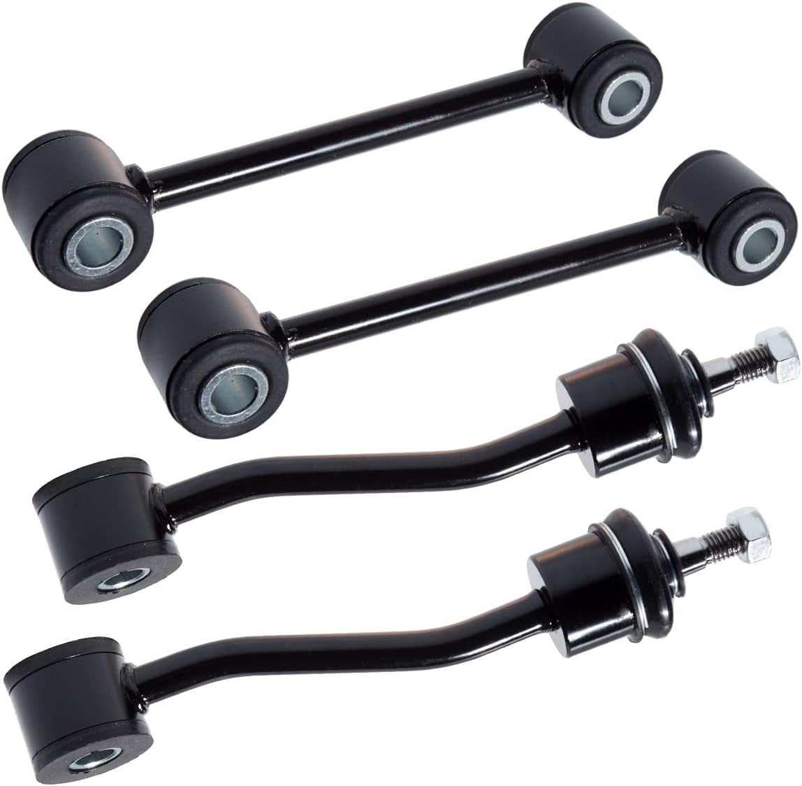 AUQDD 4 unidades (K3197 x2 K80244 x2) Barra estabilizadora delantera y trasera compatible con Je-ep Wrangler TJ 2006-1997