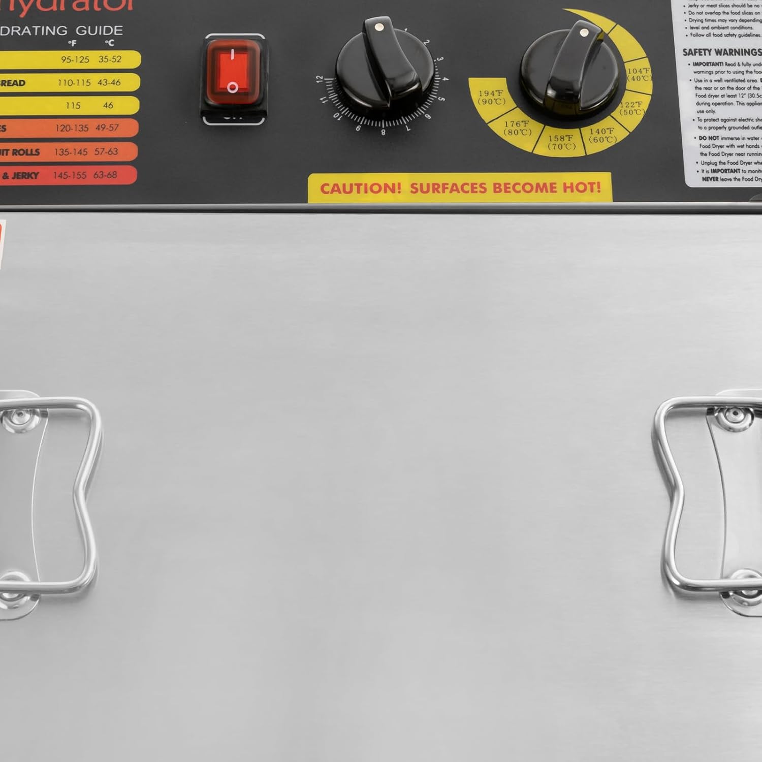 Deshidratador de alimentos de 16 bandejas para carne seca de acero inoxidable de 1500 W, máquina deshidratadora comercial de alimentos con