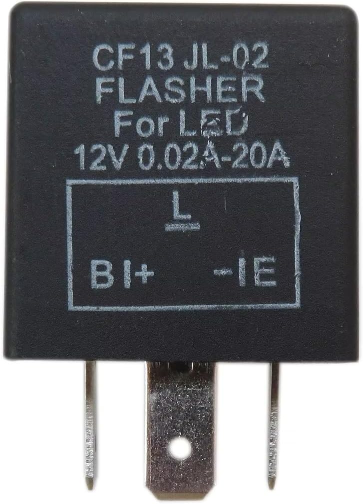 3-Pin CF13 JL-02 Adjustable LED Flasher Relay for Turn Signal Light Hyper Flash Fix Replacement for 2017 Hyundai Creta GLS Premium Sport Utility