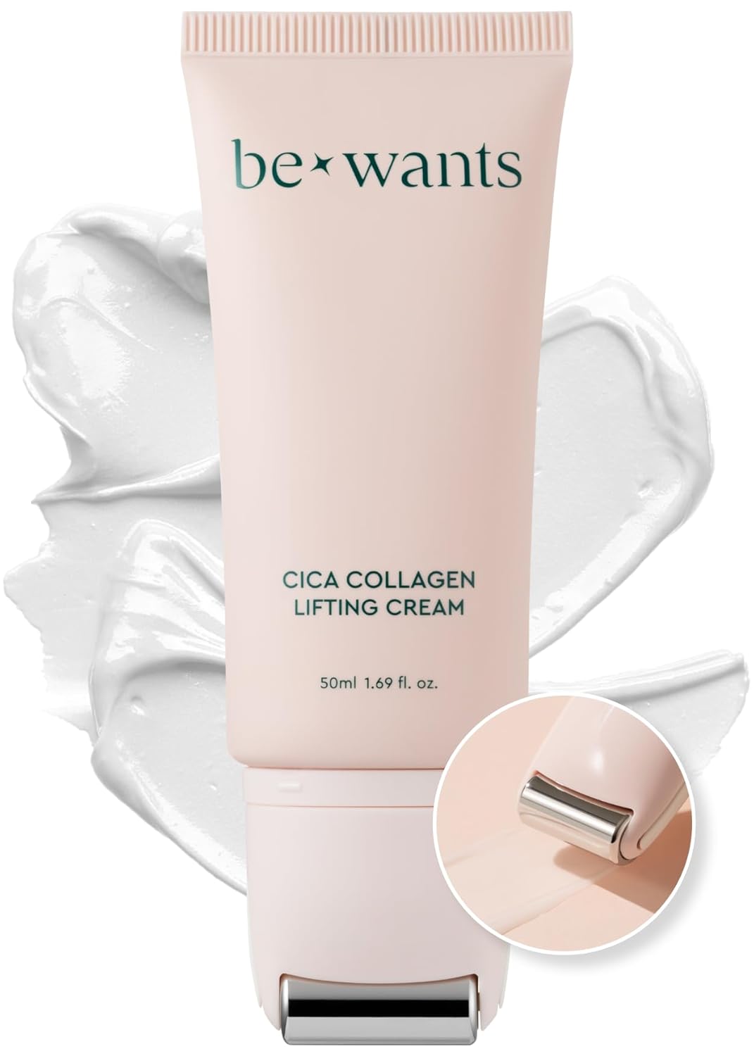 bewants Cica Collagen Lifting Cream (1.7 onzas líquidas), suero de ojos roll-on y crema para ojos