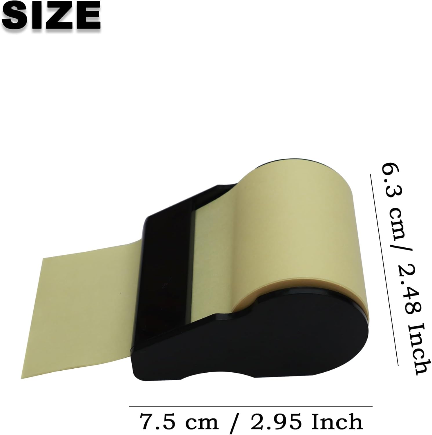 Rollo de notas adhesivas completas, notas autoadhesivas con dispensador, 1 rollopaquete, ancho x largo 2.28 x 393.7 pulgadas (amarillo)