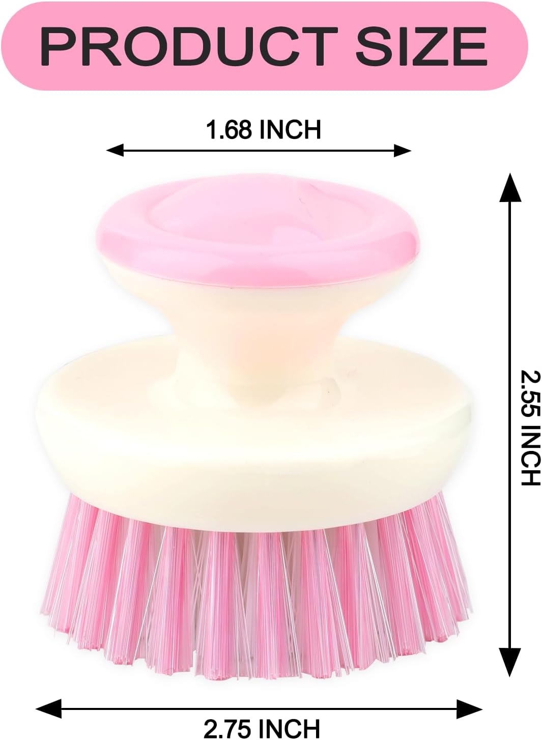 Cepillo para fregar platos con asa, paquete de 3 cepillos de cocina para platos, cepillo de limpieza de fregadero para tazón, sartén y verduras