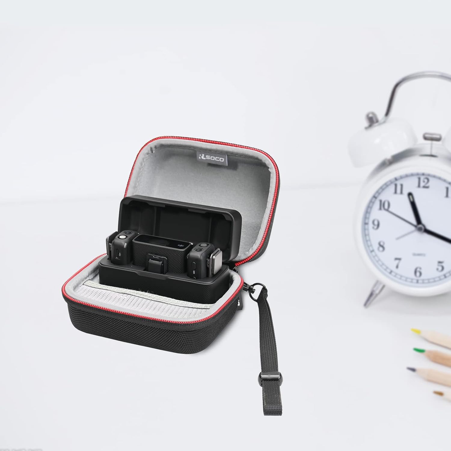 RLSOCO Estuche rígido para micrófono Lavalier inalámbrico DJI Mic (usando sin sacar)