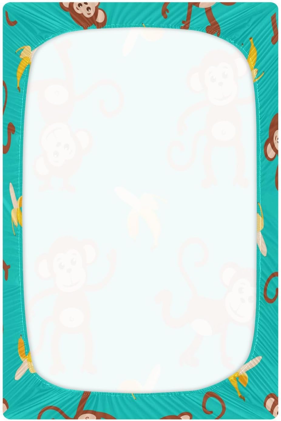 Dancing Monkeys – Sábanas de moisés para niños y niñas, diseño de plátano volador, sábanas para cunas de bebé, sábanas de juego para niños pequeños,