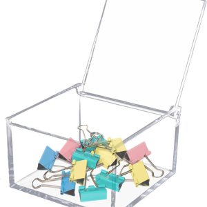 KissYou Caja de acrílico con tapa, caja de almacenamiento transparente, soporte para cápsulas de café, accesorios organizadores, antipolvo, caja KissYou Caja de acrílico con tapa, caja de almacenamiento transparente, soporte para cápsulas de café, accesorios organizadores, antipolvo, caja