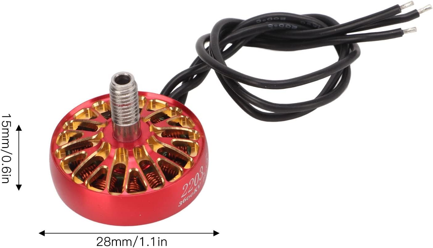 Motor sin escobillas rojo 4pcs aleación de aluminio sin escobillas motor 2203.5 3600KV para RC Multirotor Drone