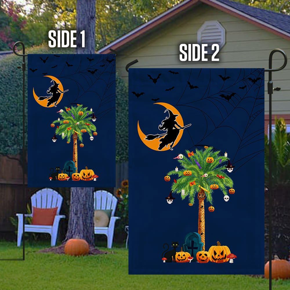 Bandera de Halloween de Carolina del Sur, 3 x 5, Carolina del Sur, bandera de brujería de Halloween, calabaza, palmera, Carolina del Sur, bandera de