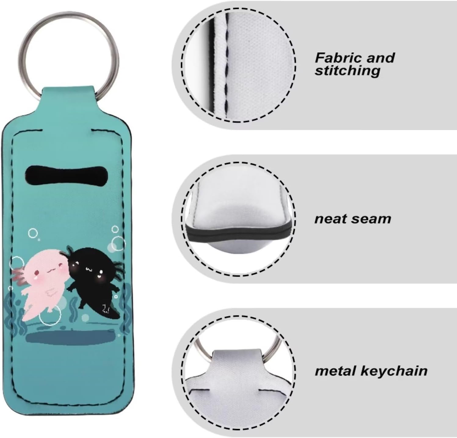doginthehole Chapstick – Llavero con clip y funda de neopreno para bálsamo labial
