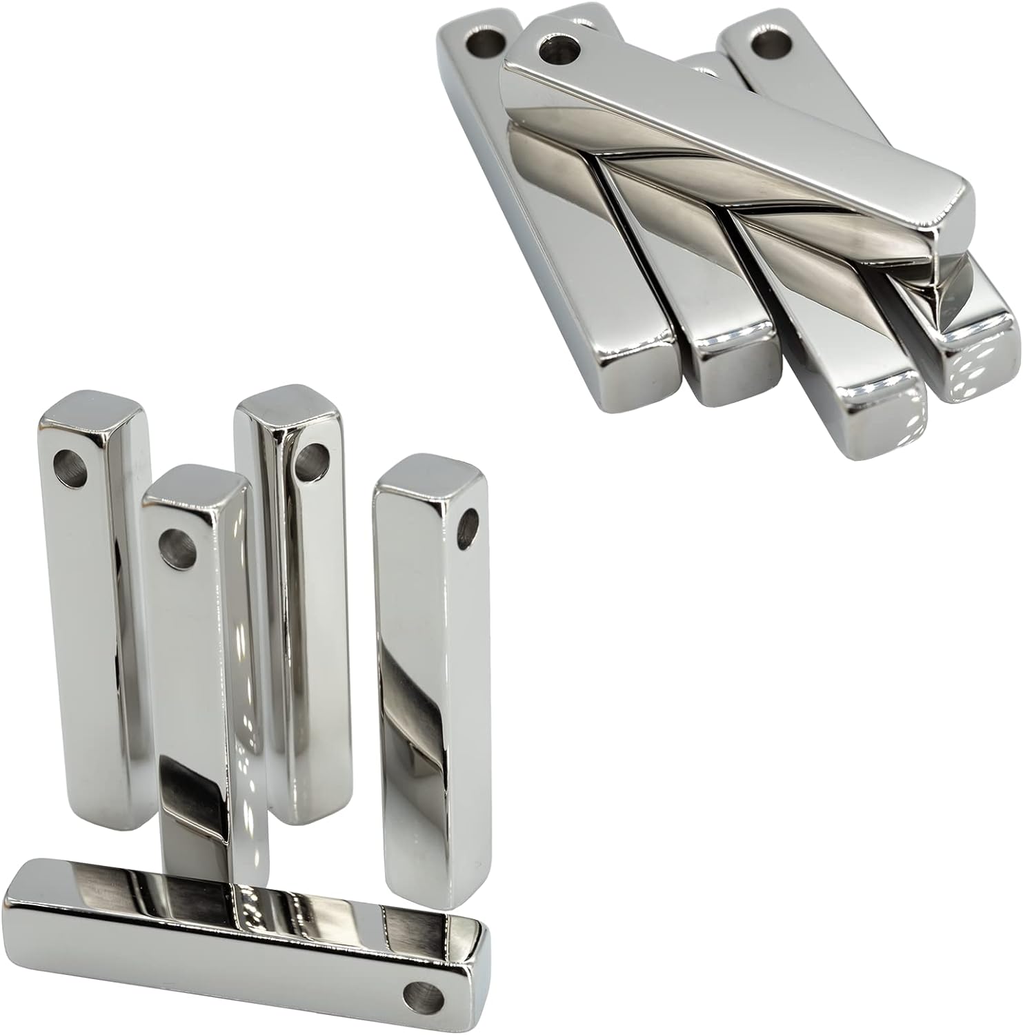 StayMax Barra rectangular para grabado, acero inoxidable, 10 unidades