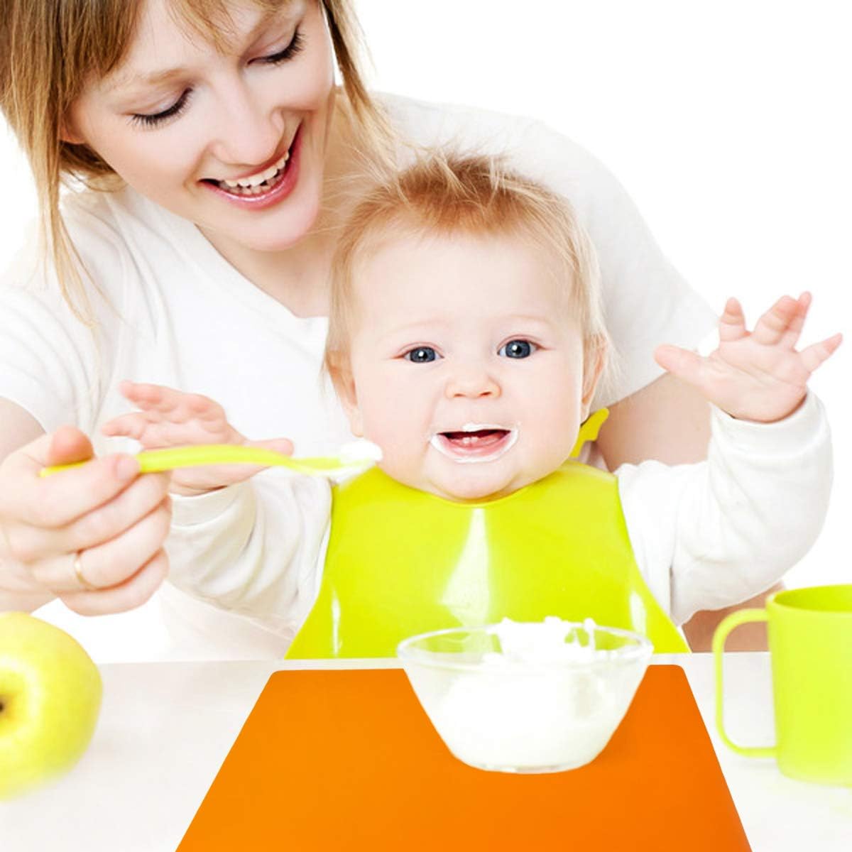 Manteles individuales para niños, manteles individuales de silicona para mesa de comedor, cocina, tapete de comedor impermeable para niños pequeños,
