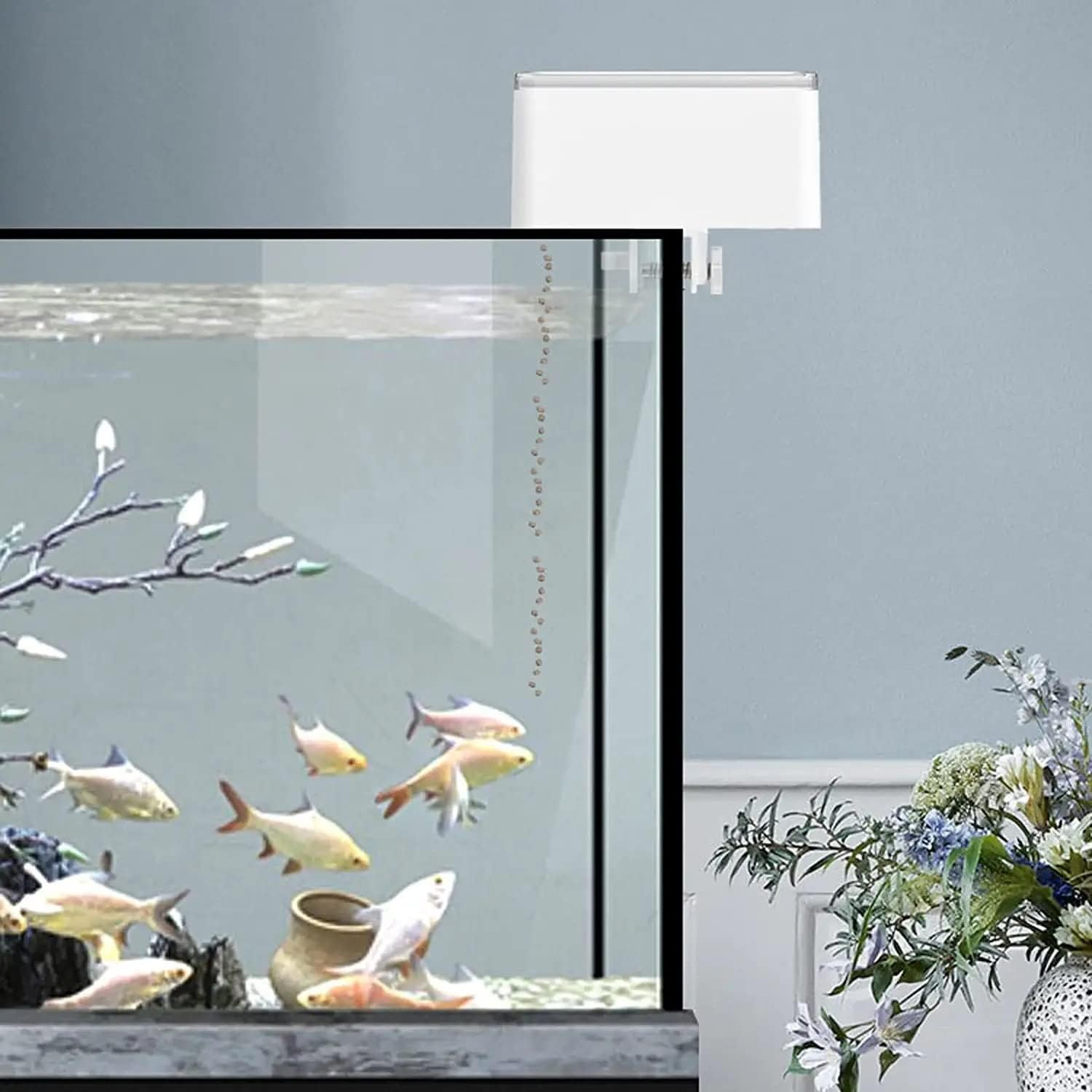 Mini alimentador automático de peces para pecera y acuario, dispensador automático de alimentador automático de peces, temporizador inteligente a