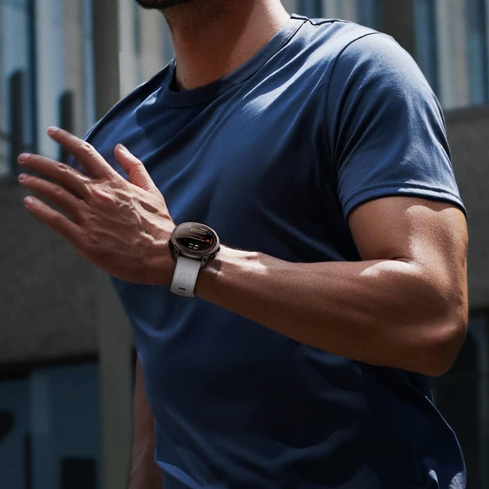 NotoCity Banda de 0.866 in para Fenix 7Fenix 6Fenix 5 Quickfit Watch Band Fenix 5 Plus Pulsera de silicona Fenix 6 pro Sports Smartwatch Band