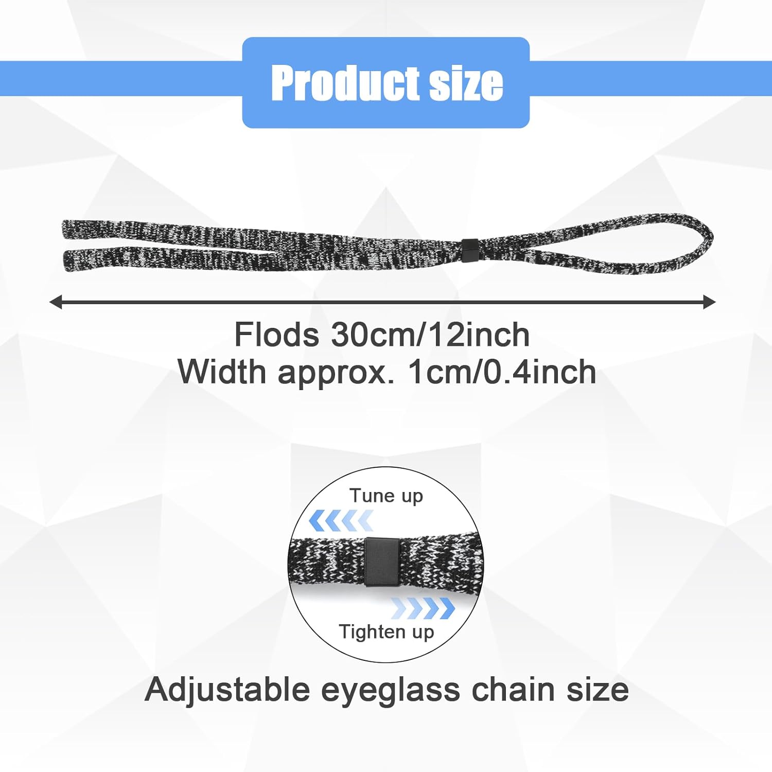 BOXOB 6 correas para lentes, cuerdas ajustables para gafas de sol, cordón para natación, buceo, actividades de equitación al aire libre (6 colores),