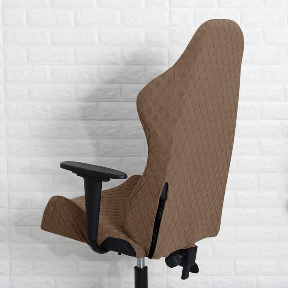 Fundas ergonómicas para silla de oficina, de poliéster elástico, repelente al agua, jacquard, para adultos, videojuegos, reclinables, carreras (sin