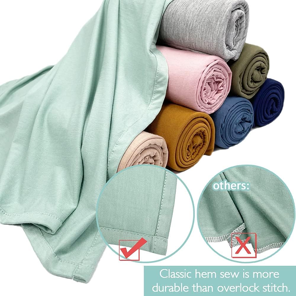 OWLOWLA Conjunto de manta y gorro para recién nacido, manta de recepción para bebés niños y niñas (rubor)