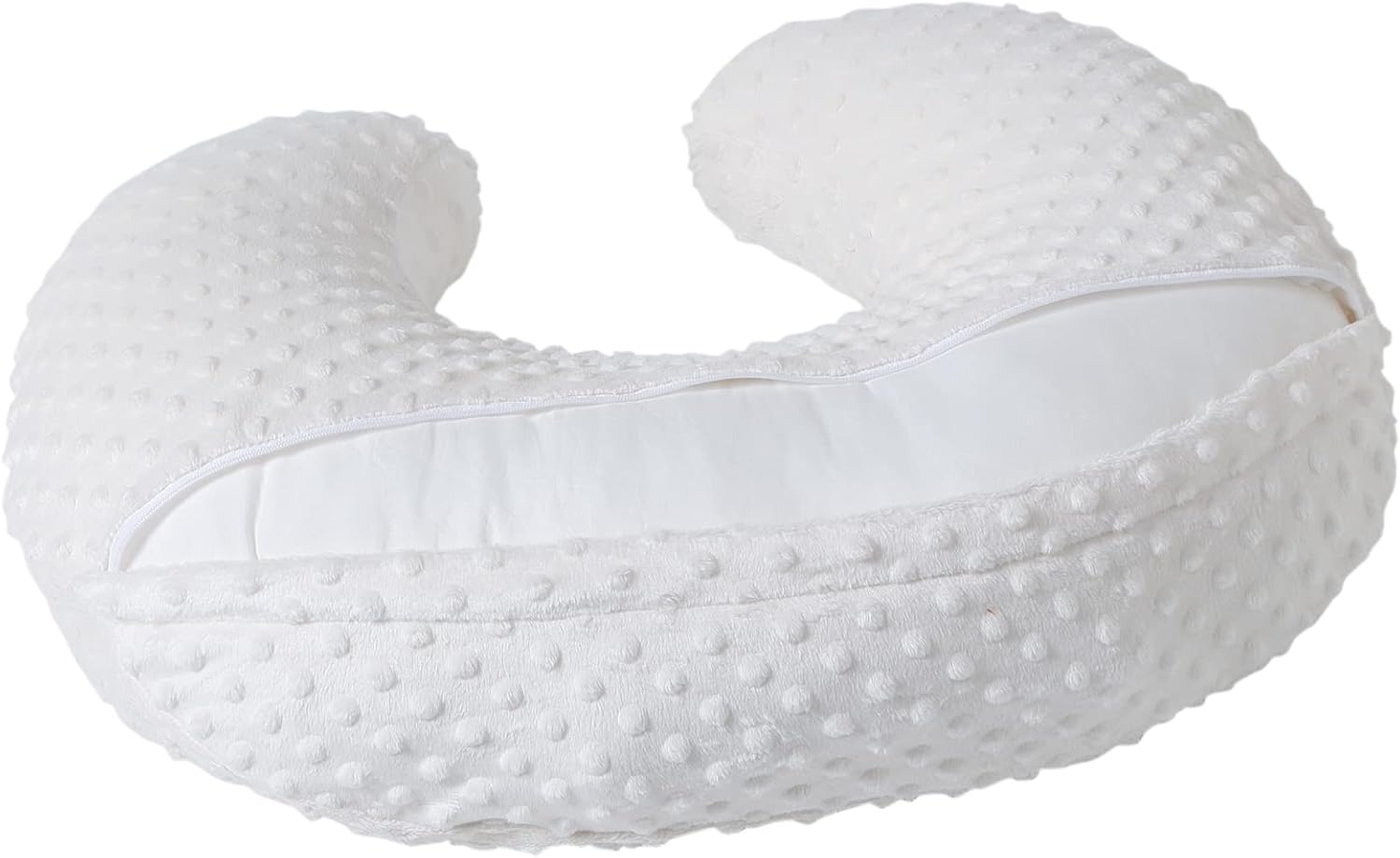 Almohada de lactancia y posicionador corporal con funda de Minky de primera calidad para lactancia materna para bebés niños y niñas, almohada de