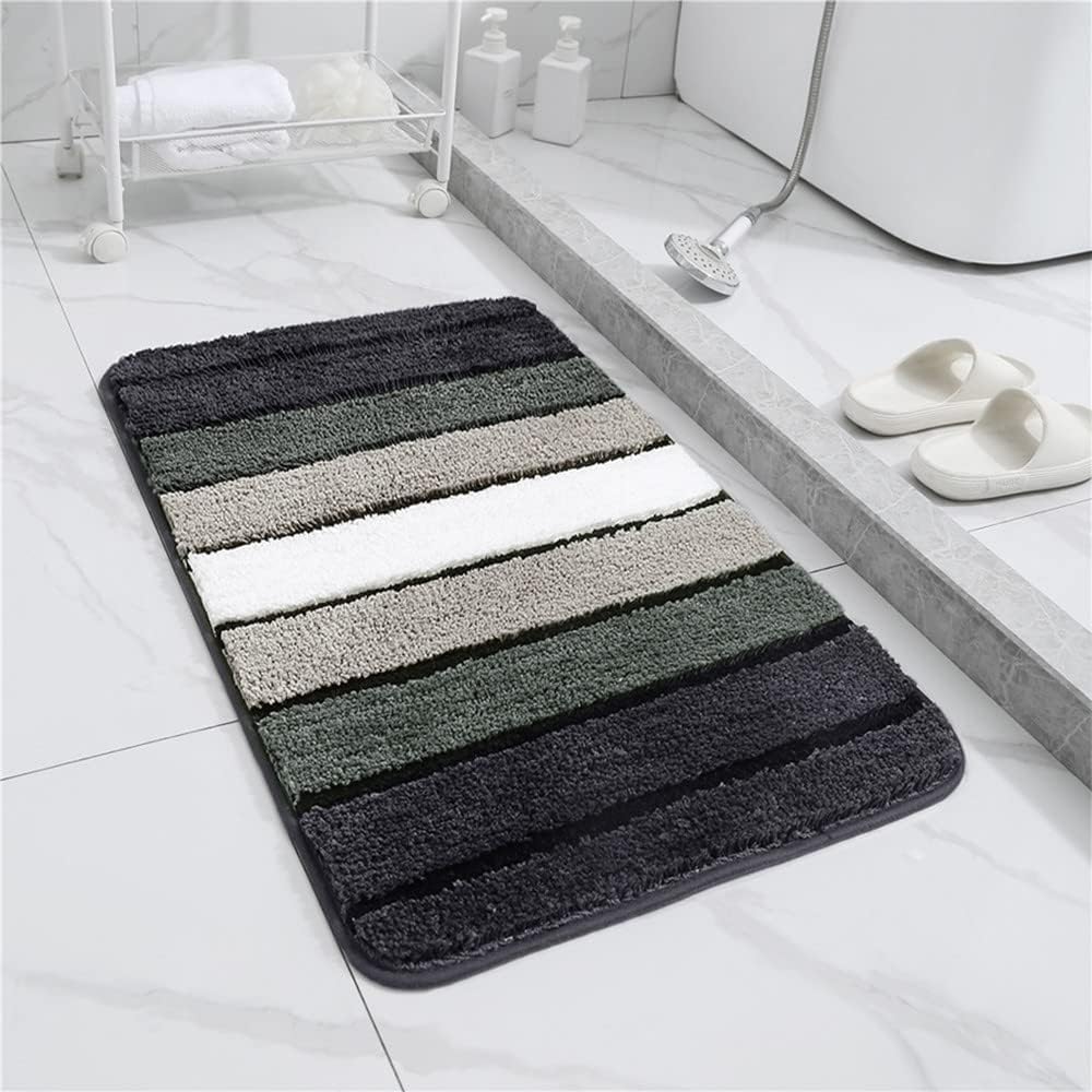 MRL Alfombra de baño, ultrasuave y absorbente de agua, lavable a máquina, alfombra de baño lanuda de microfibra de lujo, antideslizante, para suelo