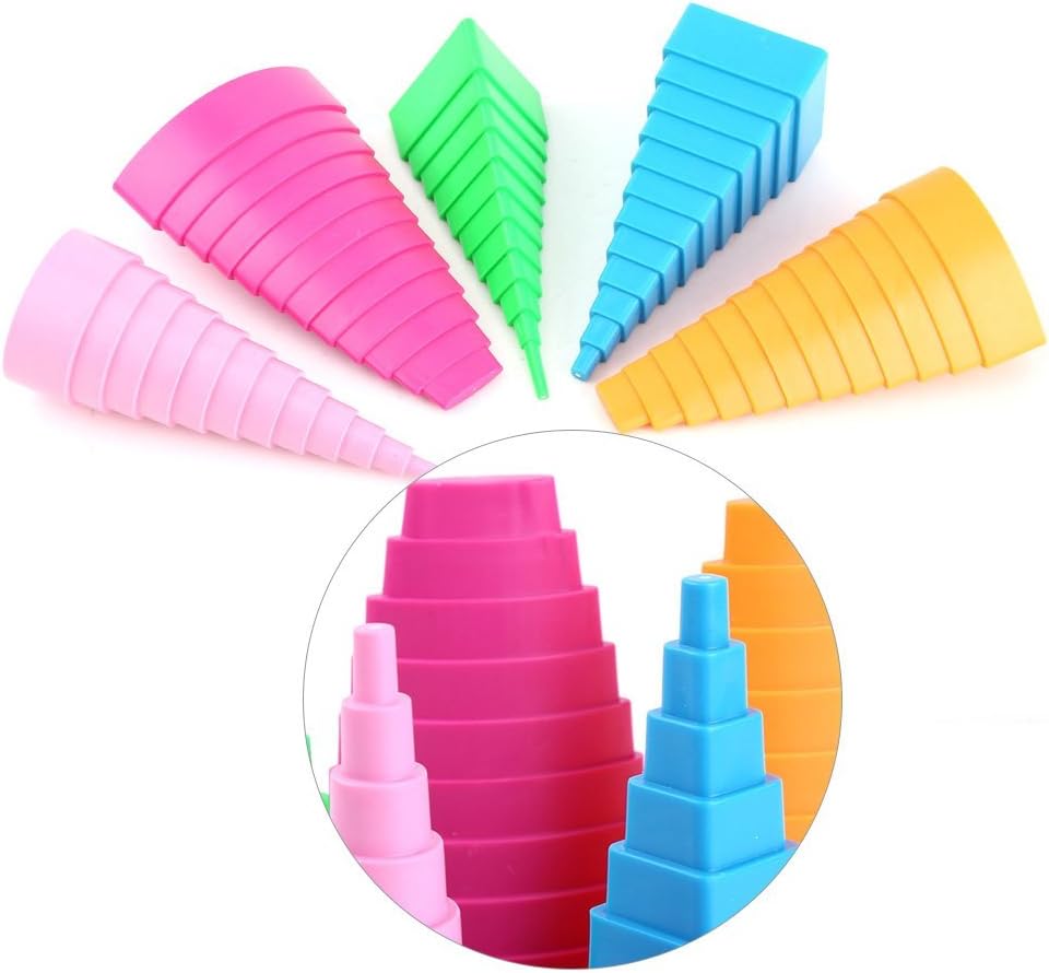 Bordes Quilling, Color Mixto 5 Formas de Papel Quilling Border Buddy Paper Craft Tool DIY Quilled Creación