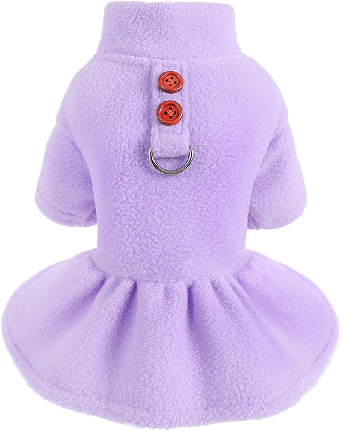 Suéter para perros pequeños, vestido de forro polar para perro con anillo en D, ropa para perro de otoño e invierno, suéter cálido para cachorros,