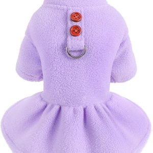 Vestido de forro polar para perro con anillo en D, suéter para perros pequeños, ropa de otoño e invierno, suéter cálido para cachorros, suéter para Vestido de forro polar para perro con anillo en D, suéter para perros pequeños, ropa de otoño e invierno, suéter cálido para cachorros, suéter para