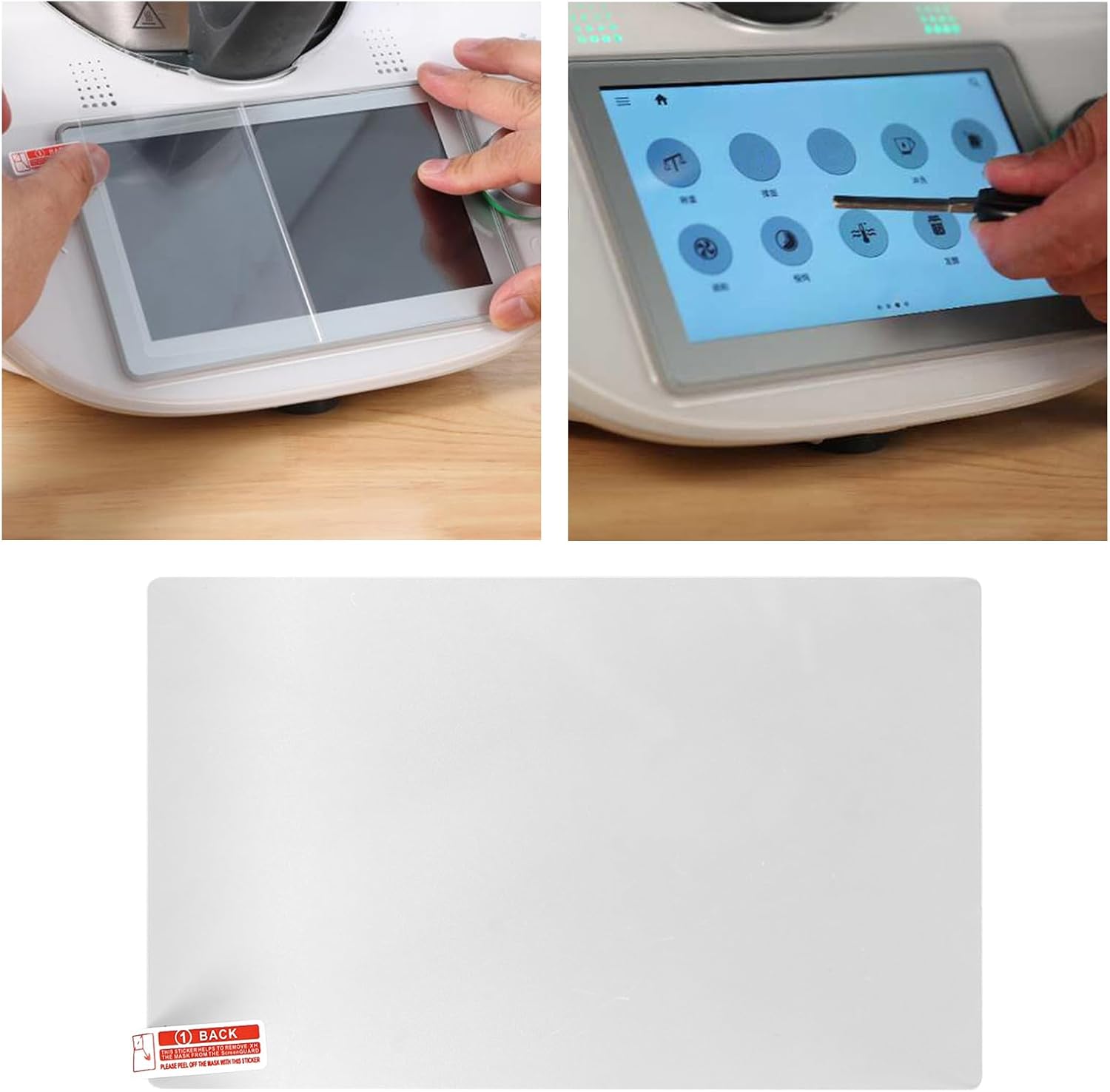 Protector de pantalla adecuado para Thermomix TM6, película protectora de pantalla de repuesto antiarañazos para Thermomix, película protectora de
