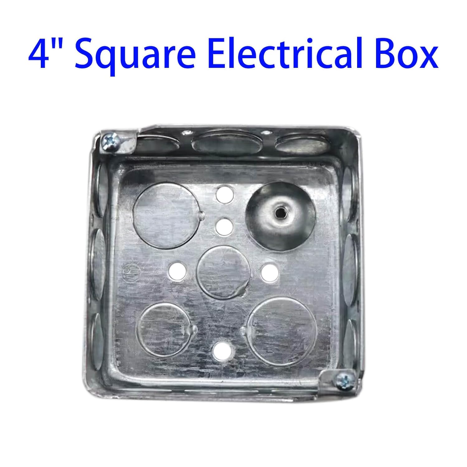Caja Eléctrica Cuadrada de 4″, Caja Eléctrica de Metal Profundo de 1-12″, 21.0 Cu. in. Capacidad, Caja de conexiones eléctricas, galvanizado