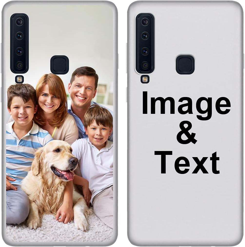 Styletify Funda de fotos personalizada para Galaxy A9 2018, funda de silicona a prueba de golpes, funda de teléfono personalizada de caramelo suave,