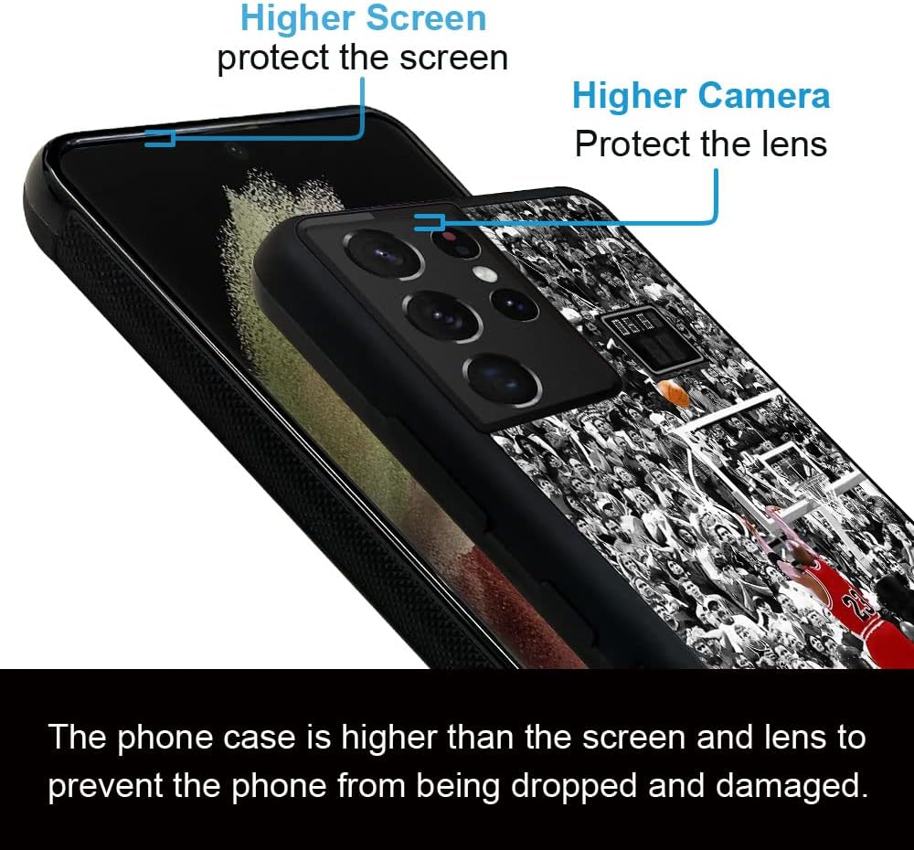 YiXinBB Funda compatible con Samsung Galaxy S22, regalo para fanáticos del baloncesto 0B01, diseño de patrón de lujo para hombres y niños, funda