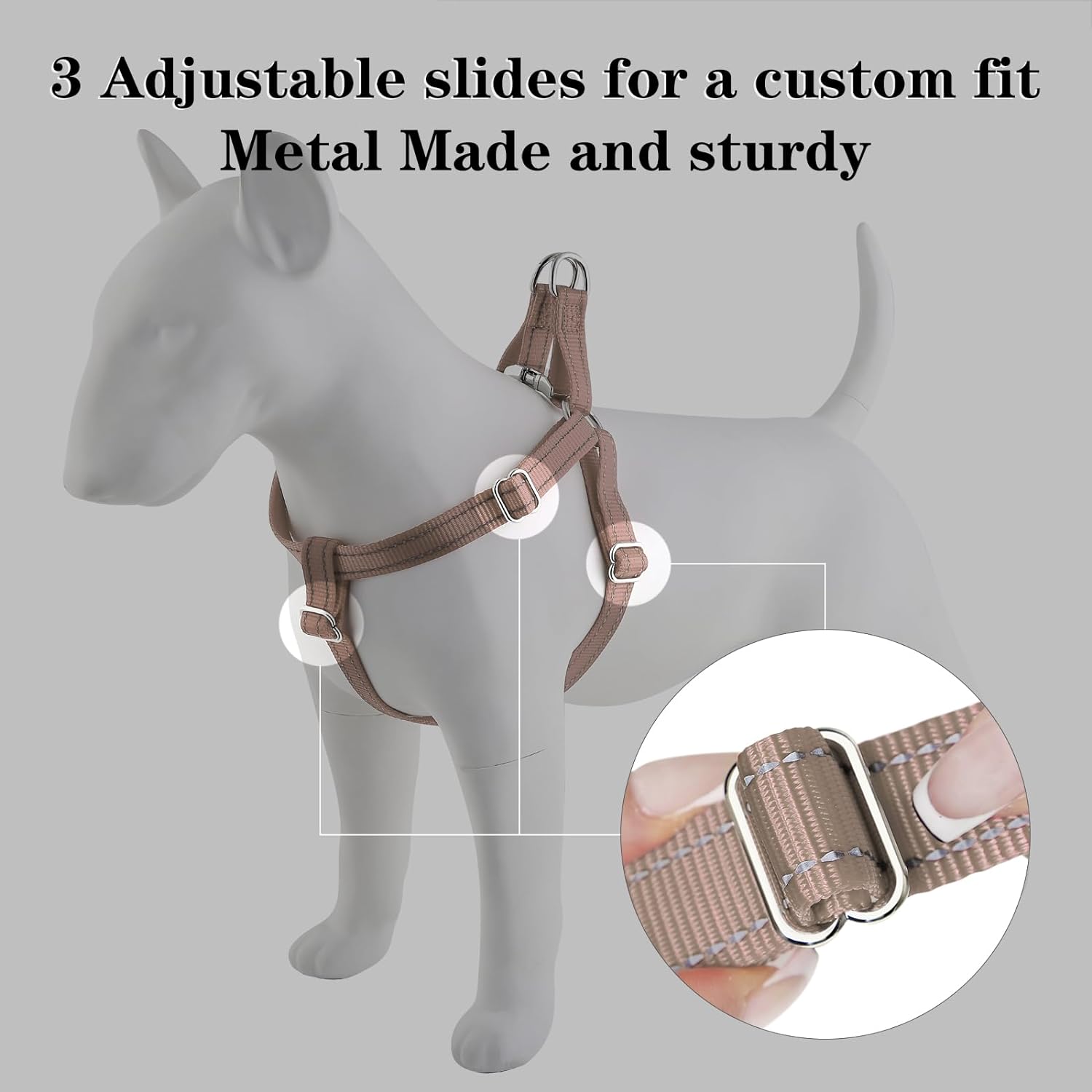 Plutus Pet Step in Arnés para perro, reflectante, ajustable y seguro con hebillas de metal, arnés para perro de fácil paseo para cachorros, perros