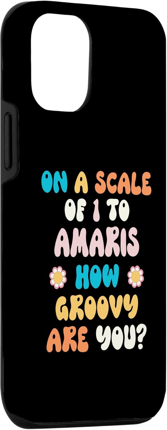 iPhone 14 AMARIS Cute Retro Girls Groovy AMARIS Personalized Name Case