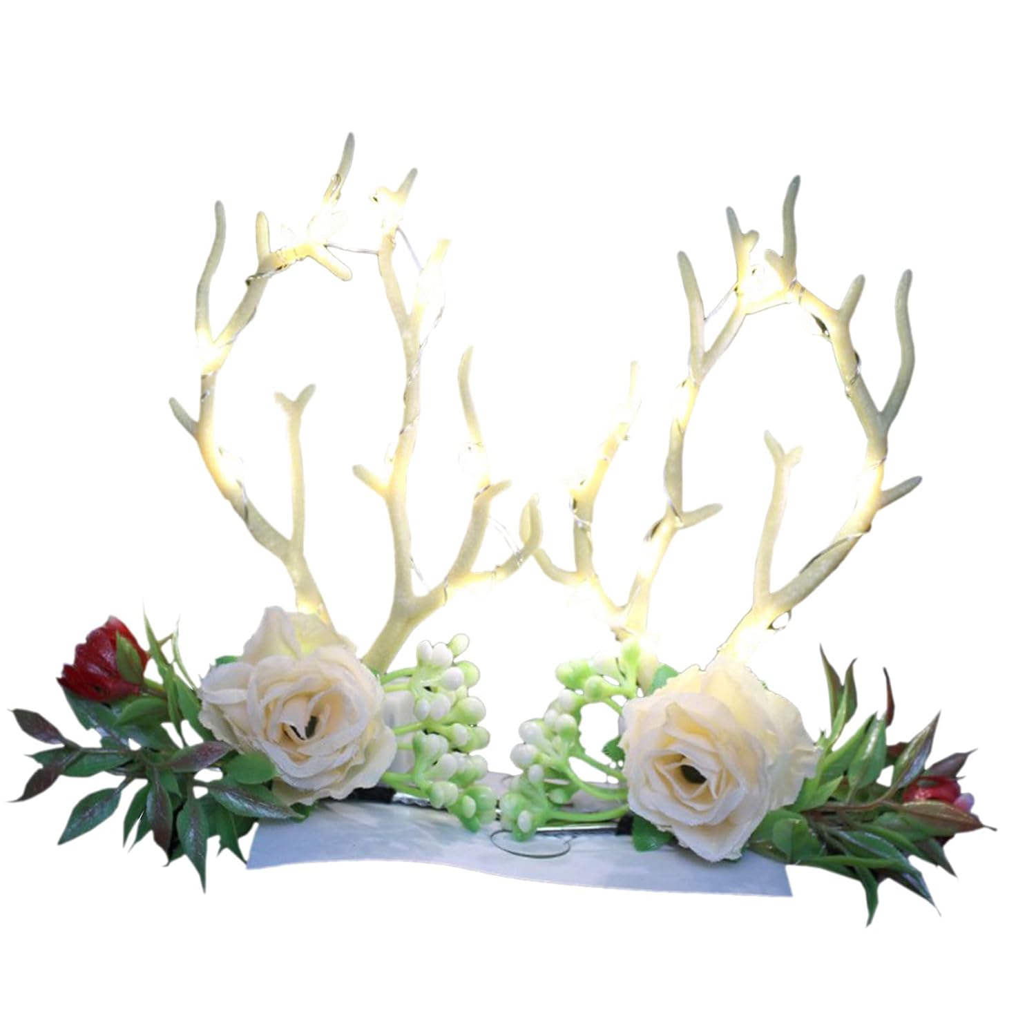 Pinzas para el cabello de Navidad LED, ramas brillantes, horquilla iluminada, pasadores de pelo de alce, decoración para el cabello, suministros de