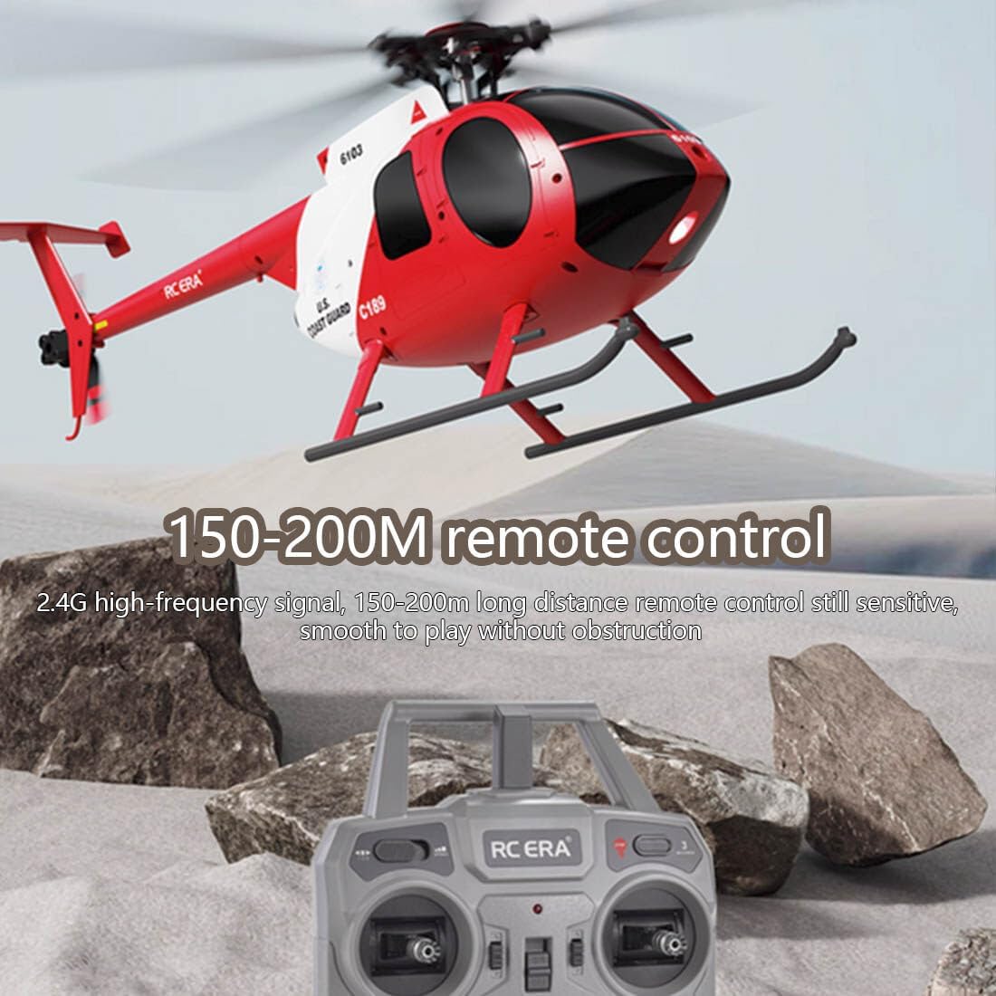 Aetheria Helicóptero de control remoto MD500, 2.4G 4CH de un solo rotor Little Bird modelo de avión RC regalo para adultos y niños con giroscopio de