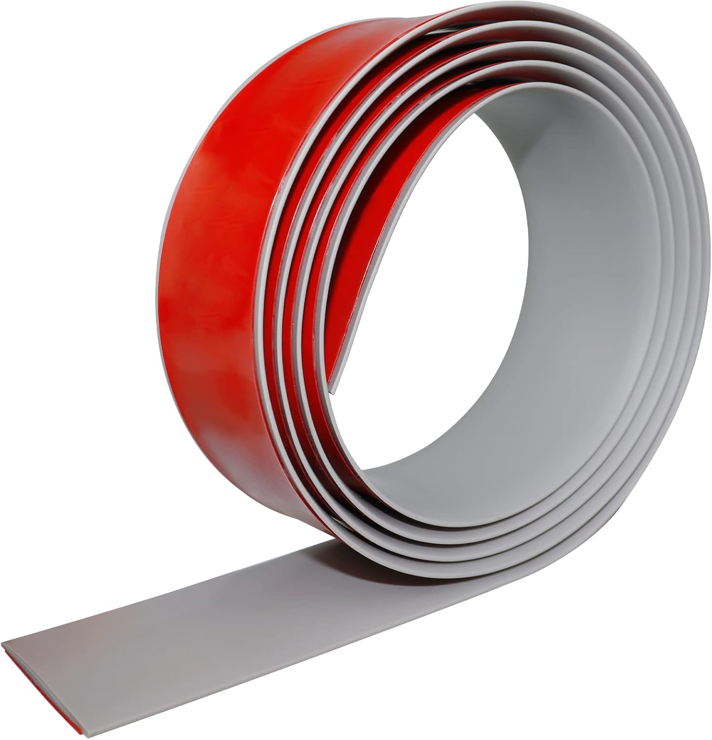 Tira de transición de suelo, tiras autoadhesivas para suelos laminados, tira divisora plana de vinilo de 3 pulgadas de ancho (3.0 in, 3.3 pies, gris)