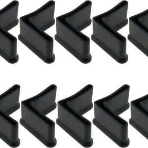 Heyous 10 fundas de goma en forma de L para pies de muebles, almohadillas de hierro angular, protectores de patas de patas de muebles, fundas de Heyous 10 fundas de goma en forma de L para pies de muebles, almohadillas de hierro angular, protectores de patas de patas de muebles, fundas de